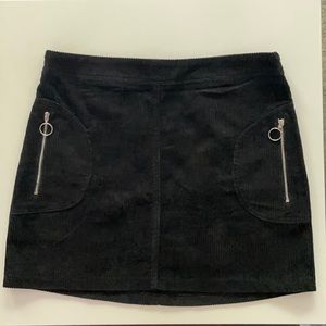 Black Corduroy Skirt